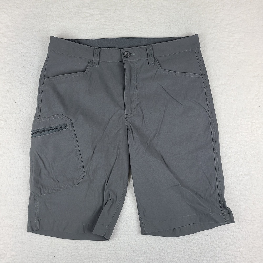 Eddie Bauer Rainier Shorts Mens 32 Gray 11" Inseam Hybrid Chino Performance Golf